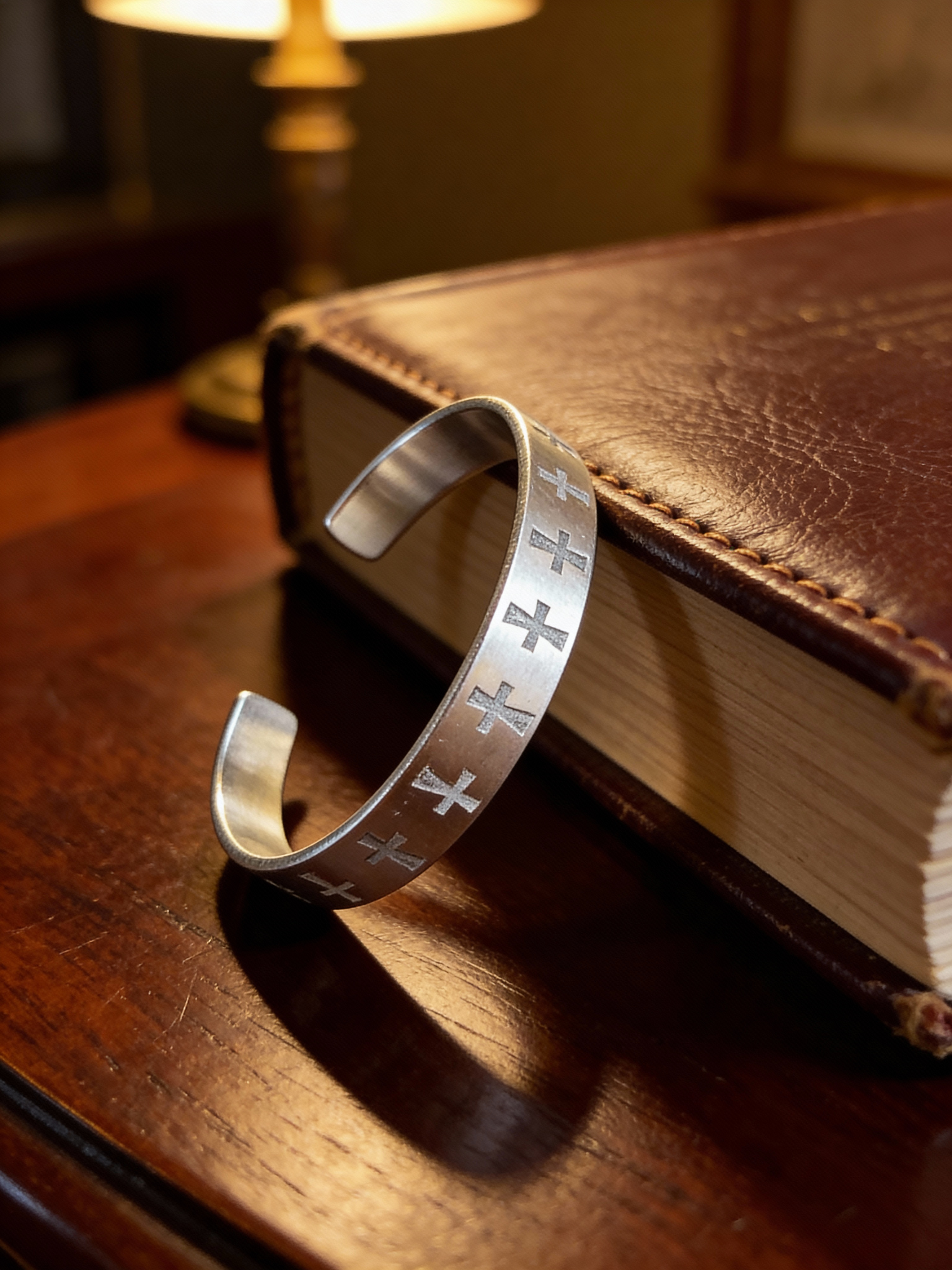 Men’s Stainless Steel Faith Cross Bracelet